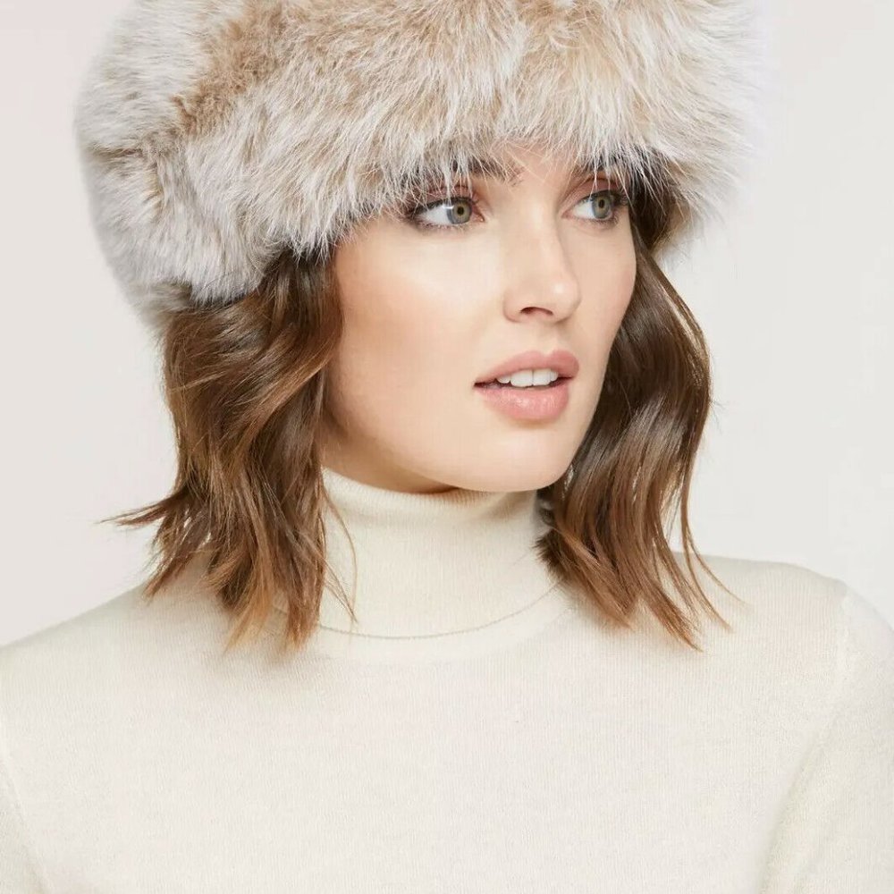 Overland Sheared Mink Fur Cossack Hat with Fox Fur